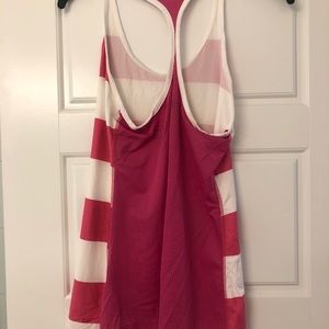 Pink and white nike tank